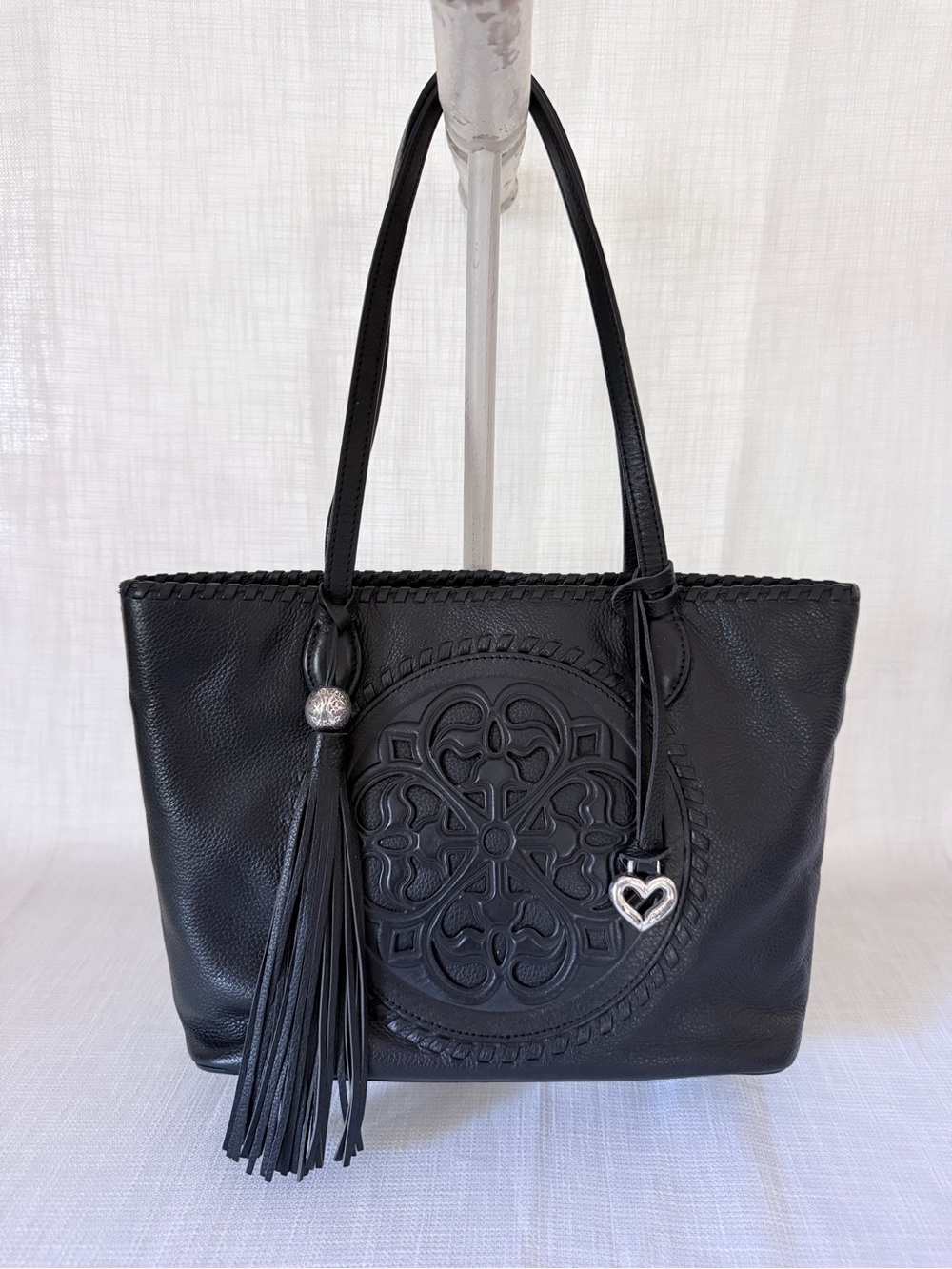 Brighton Ferrara Gabriella Medallion Tote Black Leather - circa 2018/19